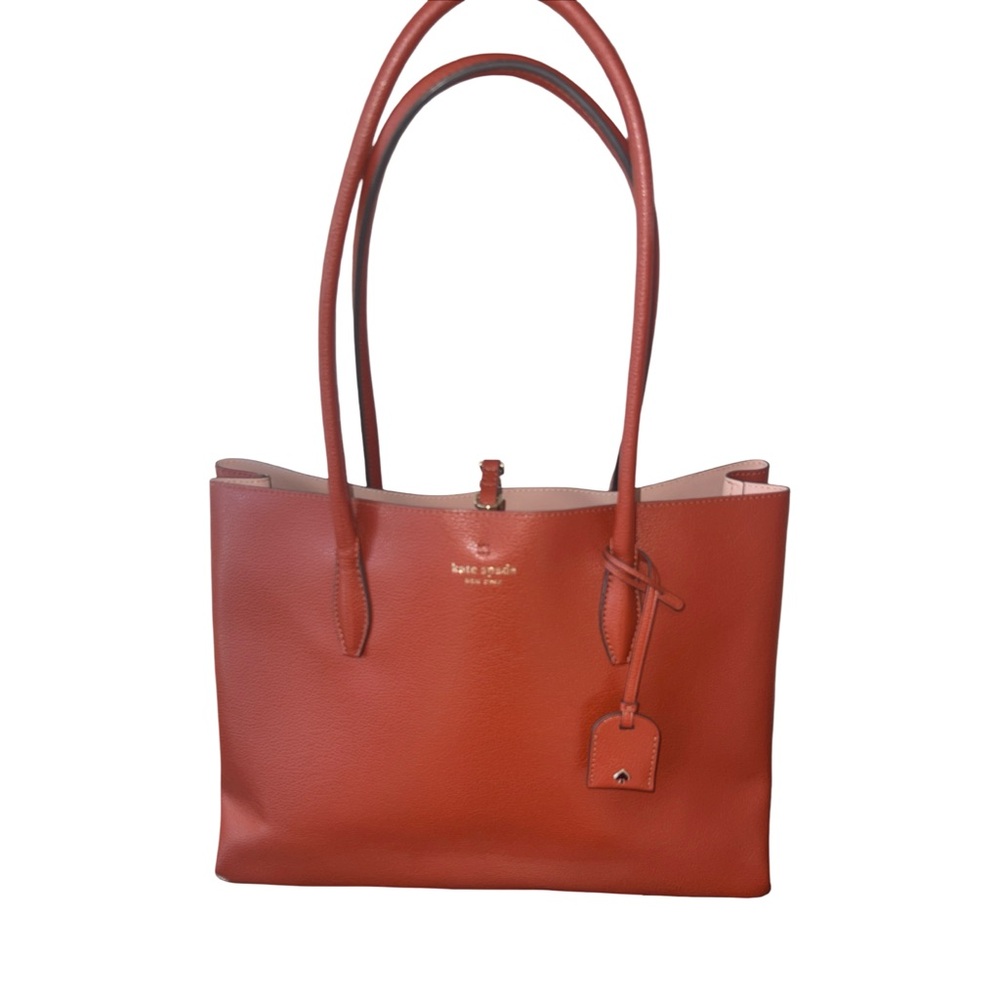 Kate Spade Eva Orange Leather Medium Satchel Bag